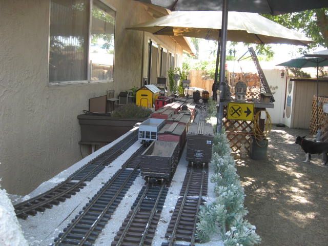 This is the East end of the Moccasin Gap Yard.  Tracks and rolling stock are in place ready for use.