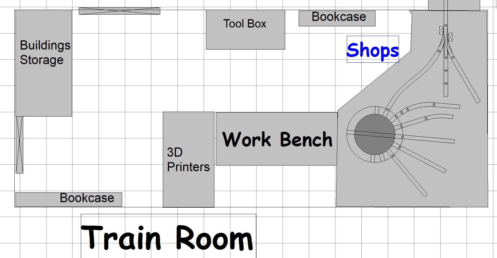 This is the train Room layout