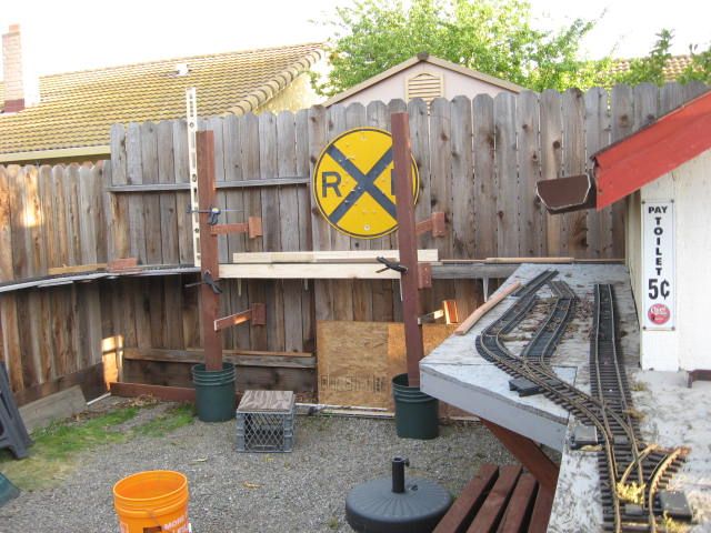 I stayed with the buckets and cement for the logging area