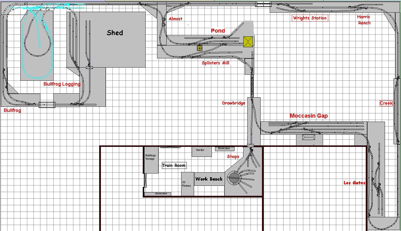 This is the compleate layout and trackplan of the Moccasin Gap Railroad